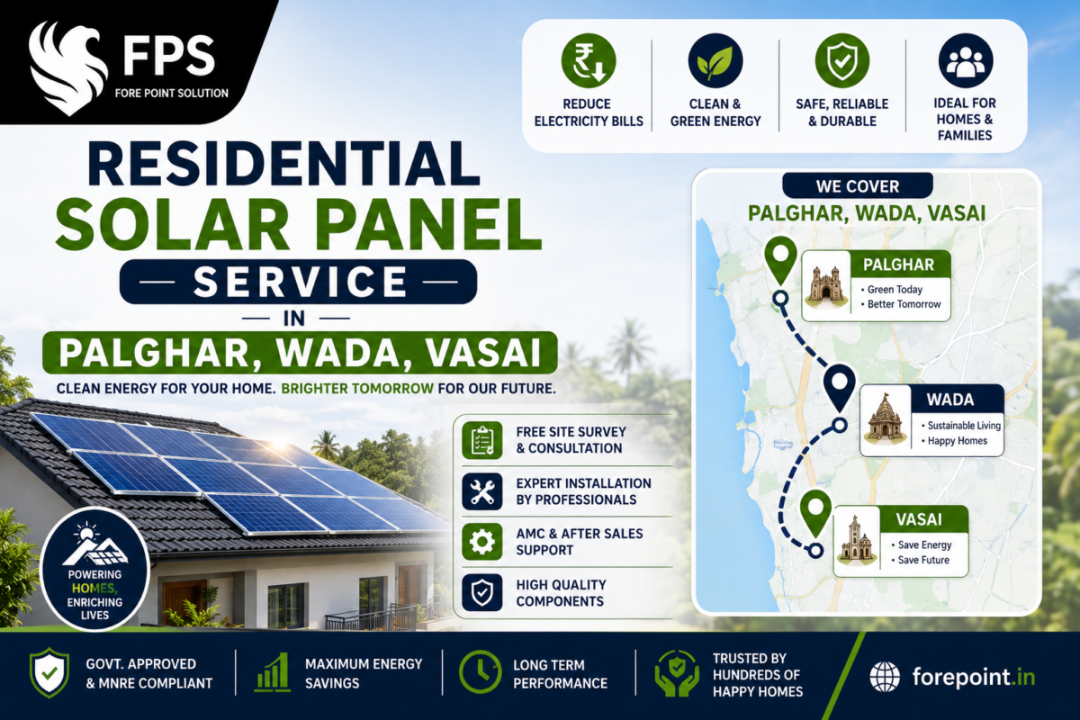 Residential Solar Panel Service in Palghar Wada Vasai