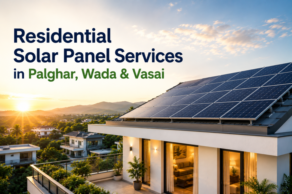Residential solar solutions at golden hour