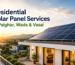 Residential solar solutions at golden hour