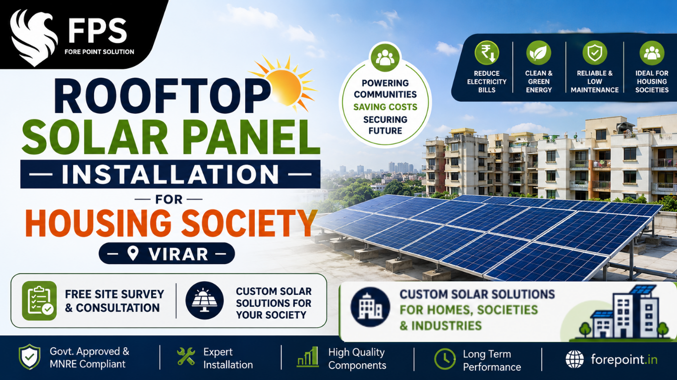 Rooftop Solar Panel Installation for Housing Society In Virar