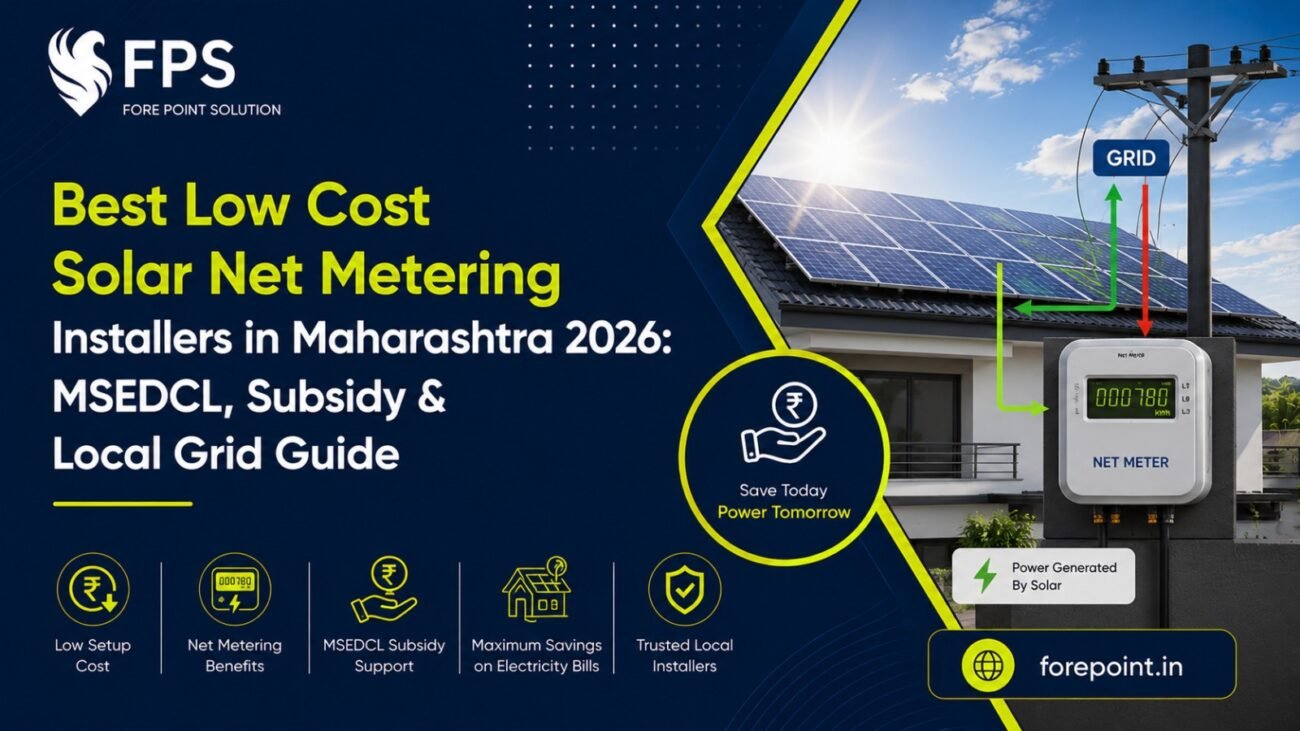 Best Low Cost Solar Net Metering Installers in Maharashtra 2026 – MSEDCL, Subsidy & Local Grid Guide.