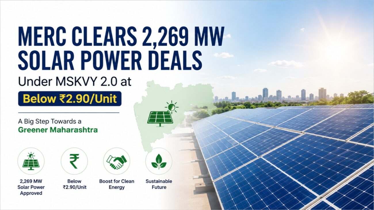 MERC clears 2,269 MW solar power deals under MSKVY 2.0 in Maharashtra below ₹2.90 per unit