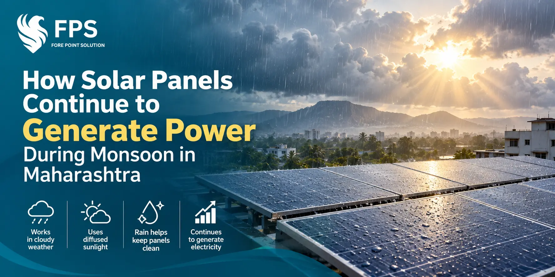 Solar panel installations in monsoon